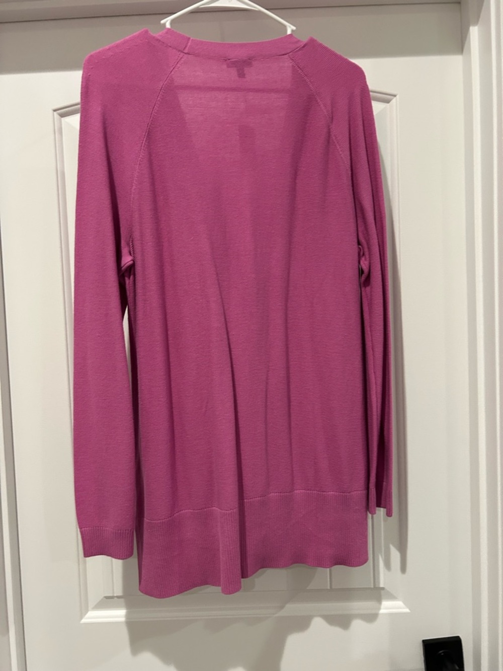 Talbots Raspberry Pink V-Neck Button Cardigan - Picture 3 of 3